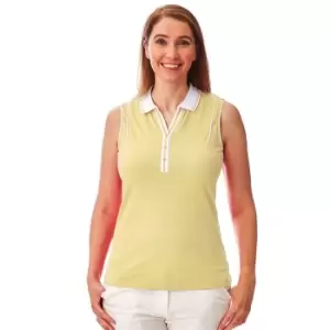 Under Par Sleeveless Golf Polo Ladies - Yellow