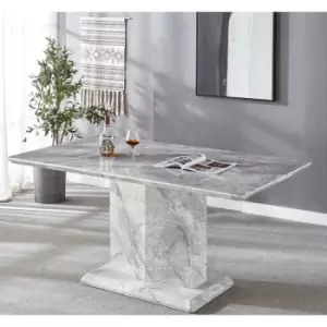 Gloss Marble Effect mdf Coffee Table in Grey, Stunning Design Living Room Tea Coffee Table - Grey