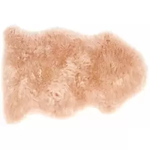 Origins Genuine Sheepskin Rug Peach Single 65 x 95cm