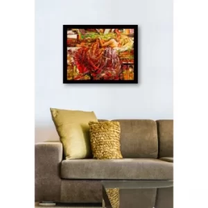 SC0990 Multicolor Decorative Framed MDF Painting