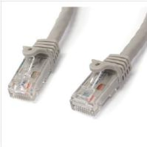 StarTech Grey Gigabit Snagless RJ45 UTP Cat6 Patch Cable Patch Cord 1m