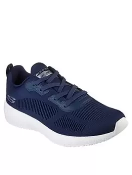 Skechers Squad Knit Memory Foam Lace Up Trainer, Navy, Size 6, Men