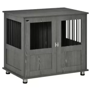 Pawhut Furniture Style Pet Kennel For Small and Medium Dogs - Grey