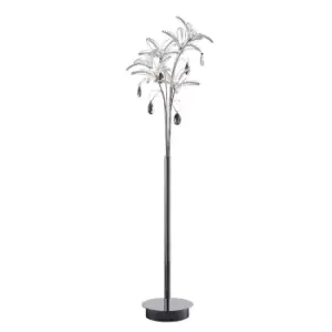 Kenzo Floor Lamp 6 Light G4 Polished Chrome/Crystal, NOT LED/CFL Compatible