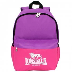 Lonsdale Pocket Backpack - Purple/Pink