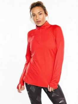 The North Face Mountain Athletics Motivation 14 Zip Long Sleeve Shirt Red Size M Women