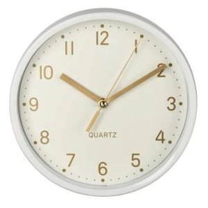 GOLDEN DESK CLOCK QUIET WHITE