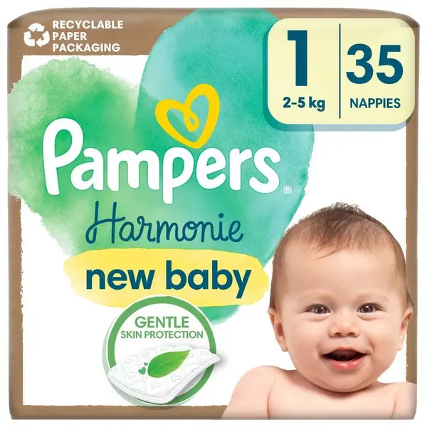 Pampers Harmonie New Baby Size 1 35 Nappies