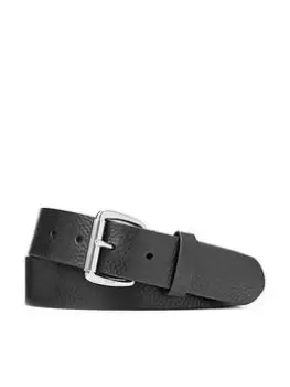 Polo Ralph Lauren Tumbled Leather Belt, Black, Size 34, Men