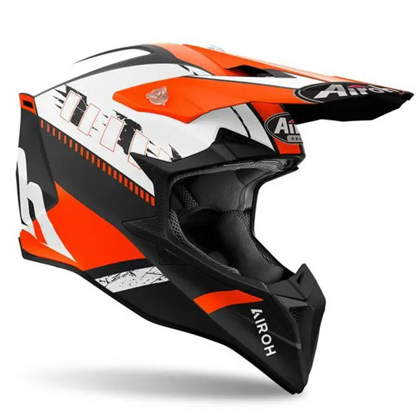 Airoh Wraaap Feel Orange Black Offroad Helmet L