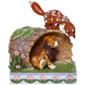 Disney Fox and Hound On Log Figurine