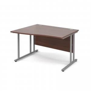 Maestro 25 SL Left Hand Wave Desk 1200mm - Silver Cantilever Frame wa