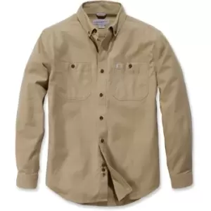 Carhartt Mens Rugged Flex Rigby Solid Long Sleeve Work Shirt L - Chest 42-44' (107-112cm)