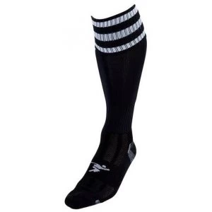 PT 3 Stripe Pro Football Socks Boys Black/White