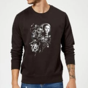 Avengers Endgame Mono Heroes Sweatshirt - Black - 5XL