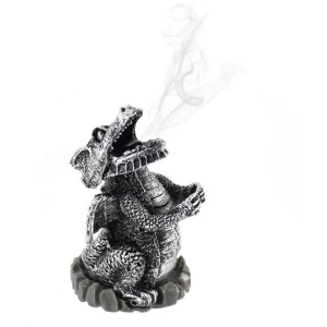 Silver Dragon Incense Cone Holder