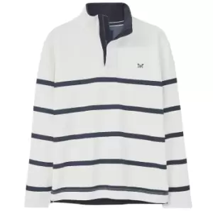 Crew Clothing Mens Padstow Pique Sweat Navy/White Large