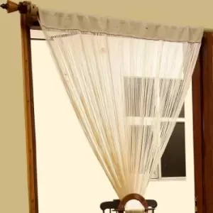 Homecapes Polyester Beige String Curtain - Natural