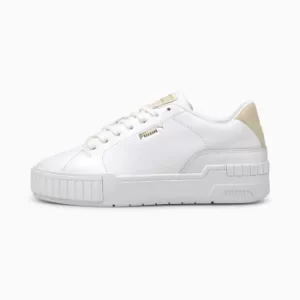 PUMA Cali Sport Clean Womens Trainers, White/Shifting Sand Size 6 Shoes