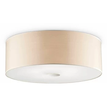 Ideal Lux Woody - 4 Light Medium Ceiling Flush Light Wood, E27