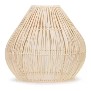 Minisun - Natural Lampshade Rattan Teardrop Ceiling Light Shade - No Bulb