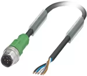 Phoenix Contact 1669767 Sensor Cord, 5P, M12 Plug-Free End, 1.5M