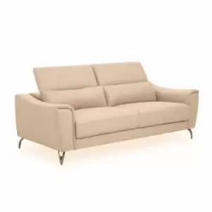 Interiors By Ph 3 Seater Leather Sofa Stone