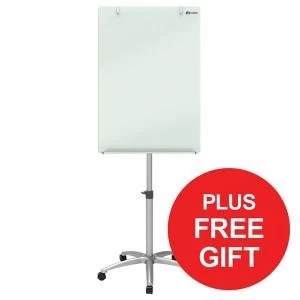 Nobo Diamond 700x1000mm Glass Mobile Easel Promotional Offer Apr Jun