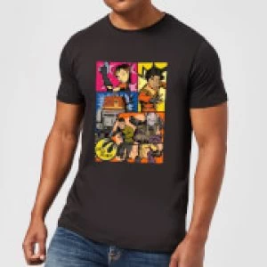 Star Wars Rebels Comic Strip Mens T-Shirt - Black - S