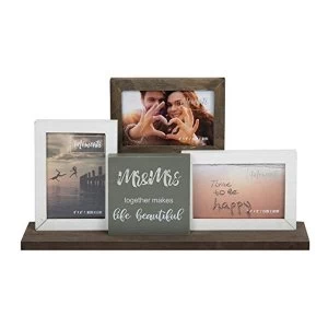 4" x 6" - Mr & Mrs Triple Photo Frame