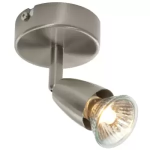 LED Adjustable Ceiling Spotlight Satin Nickel Single GU10 Dimmable Downlight