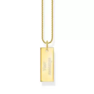 THOMAS SABO Gold Plated Column Tag Necklace