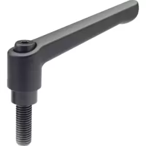 GN300-63-M8-16-SW Adjustable Hand Lever; Black, Male