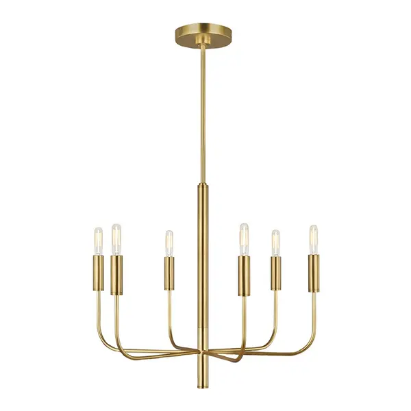 Feiss Feiss Brianna 6 Light Chandelier - Brass