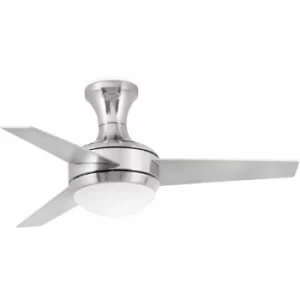 Ceiling fan with light matte nickel Mini UFO 2 bulbs