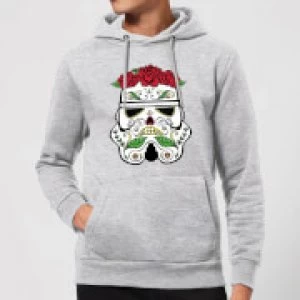 Star Wars Day Of The Dead Stormtrooper Pullover Hoodie - Grey - L