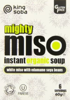 King Soba Organic Gluten Free Miso Soup with Edamame Beans 60g