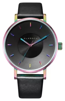 Klasse14 VO15TI001M Volare Rainbow 42mm Black Leather Strap Watch