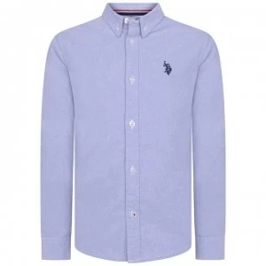 US Polo Assn US Long Sleeve Oxford Shirt - Blue