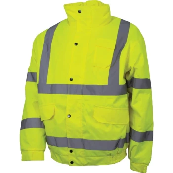 Hi-vis Rip-stop Bomber Jacket (EN20471) Yellow - XL