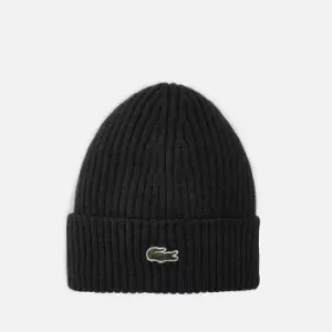 Lacoste Logo-Appliqued Rib-Knitted Beanie