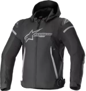 Alpinestars Zaca waterproof Motorcycle Textile Jacket, black-grey, Size S, black-grey, Size S