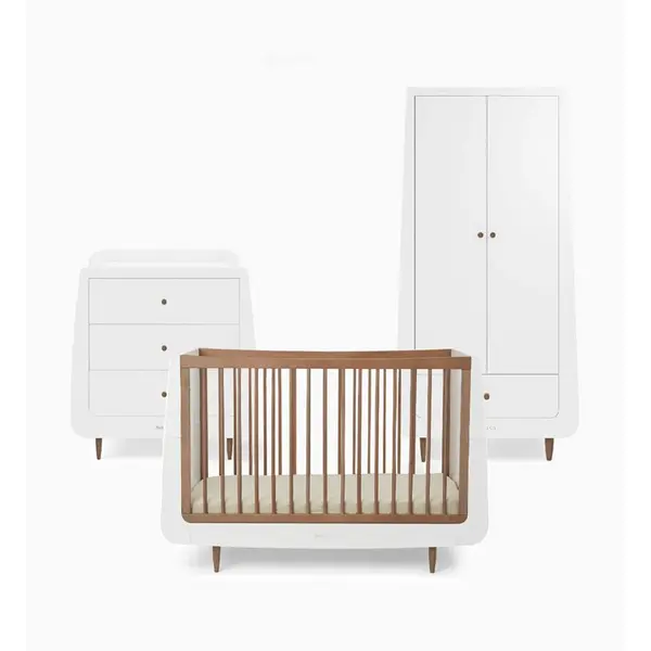 SnuzKot Skandi 3 Piece Nursery Furniture Set 'Walnut'