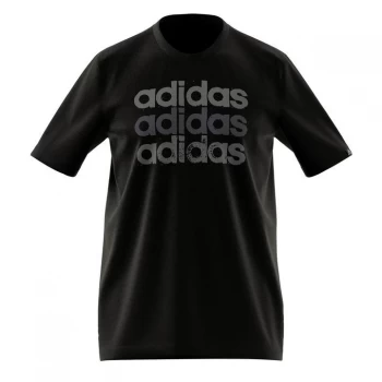 adidas QT T Shirt Mens - Black Repeat