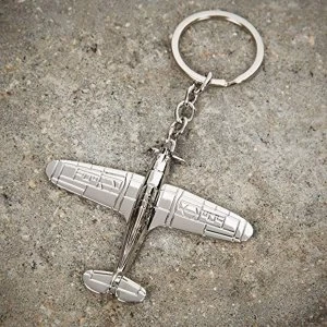 Military Heritage Silver Plated Keyring - Spitfire