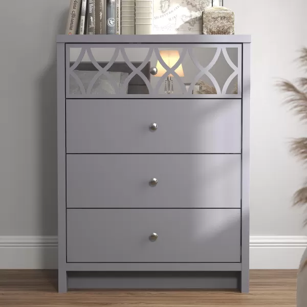 Arianna 4 Drawer Chest with Mirror