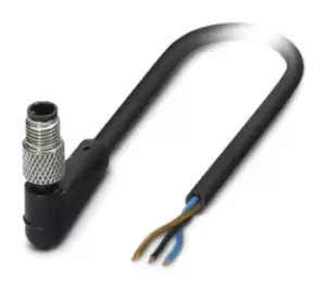 Phoenix Contact Sac-3P-M5Mr/ 3,0-Pur Sensor Cord, 3P, M5 Plug-Free End, 3M