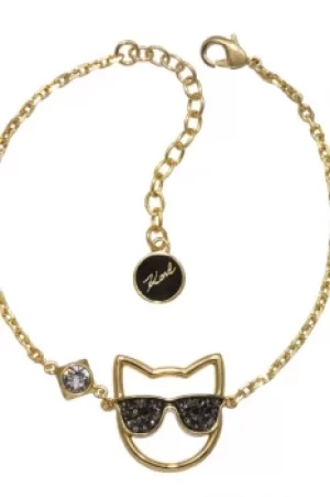 Ladies Karl Lagerfeld Gold Plated Sunglasses Choupette Bracelet 5378083