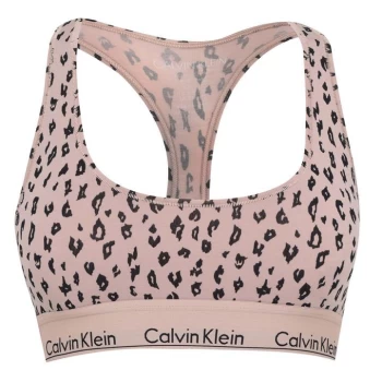 Calvin Klein Modern Cotton Logo Bralette - Sav Cheetah Alm