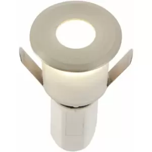 Loops - Recessed Decking IP67 Guide Light - 1.2W Cool White LED - Satin Nickel Plate